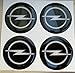 Lot de 4 autocollants effekt 3D 50mm, noir, pour cache-moyeux, enjoliveurs et jantes en alliage
