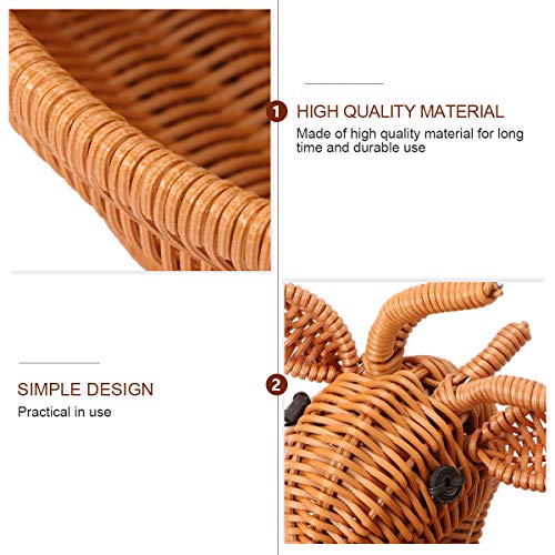 Cabilock 1 cesta criativa para armazenamento de frutas para uso doméstico (marrom claro)