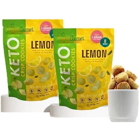 Too Good Gourmet 2 Pack Low Carb Keto Snack | Lemon Flavor Sugar Free Cookies | Perfectly Baked | Gluten-Free | Grain-Free Keto Cookies | Zero Sugar Snacks Cover