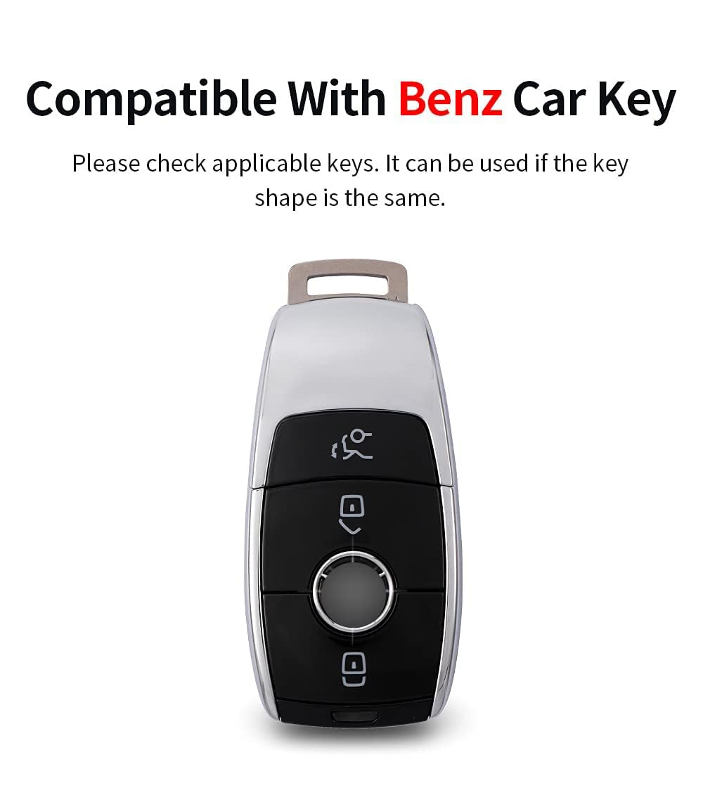 ontto Portachiavi per chiave auto adatto per Mercedes Benz A B C E S G GLB GLC GLE Classe GLS W177 W205 W213 W222 G63 E200 E300 AMG Key Case Key Holder