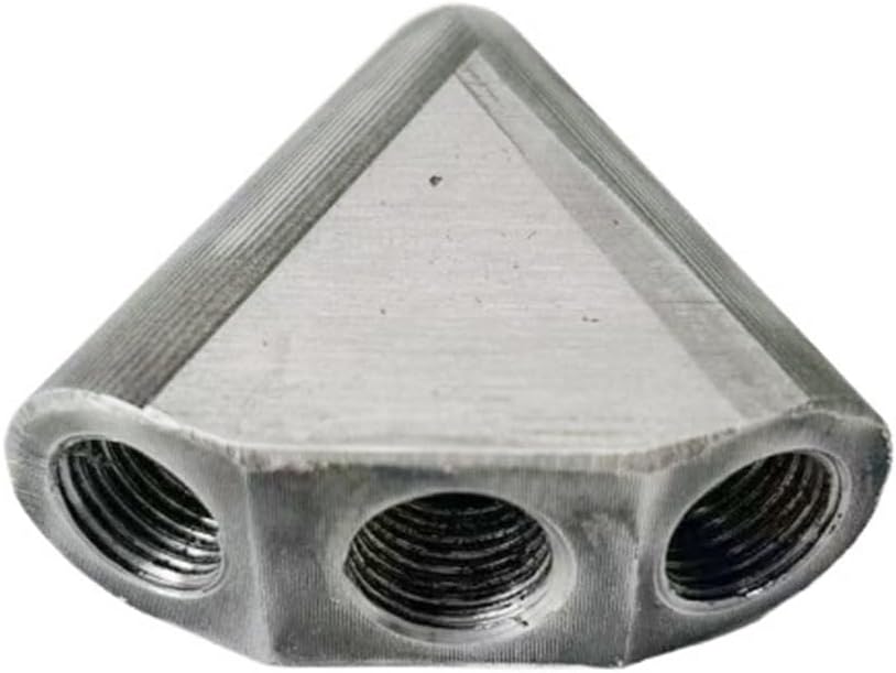 1/4"Female V-shaped Stainless Steel Three Hole Double Meg Sewer Dredging Nozzle Driver 6000psi(55Millimetre)