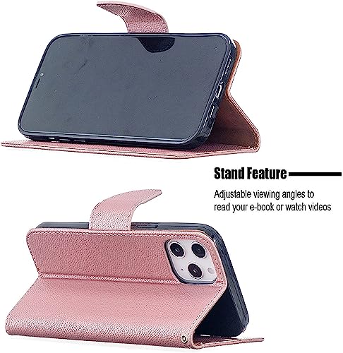 Étui iPhone 14 Pro Max en cuir or avec fermeture magnétique