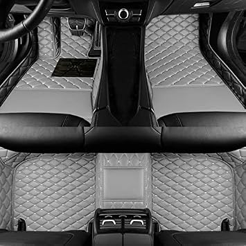 Custom Leather Waterproof Car Floor Mats for 99% Sedan SUV Sports Car Black Beige Mens Womens Vehicle Pads Mat Gray