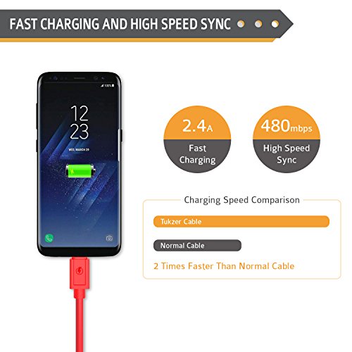 Image of Tukzer Micro V2.4 Micro V2.4 1.21m Micro USB Cable (Red)