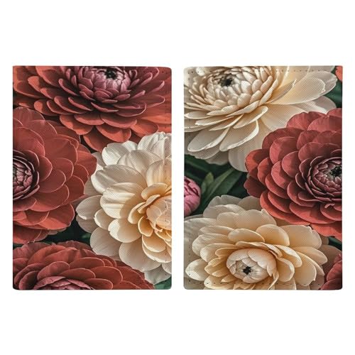 Porte-passeport fleurs rouges pour voyager léger à l'aéroport