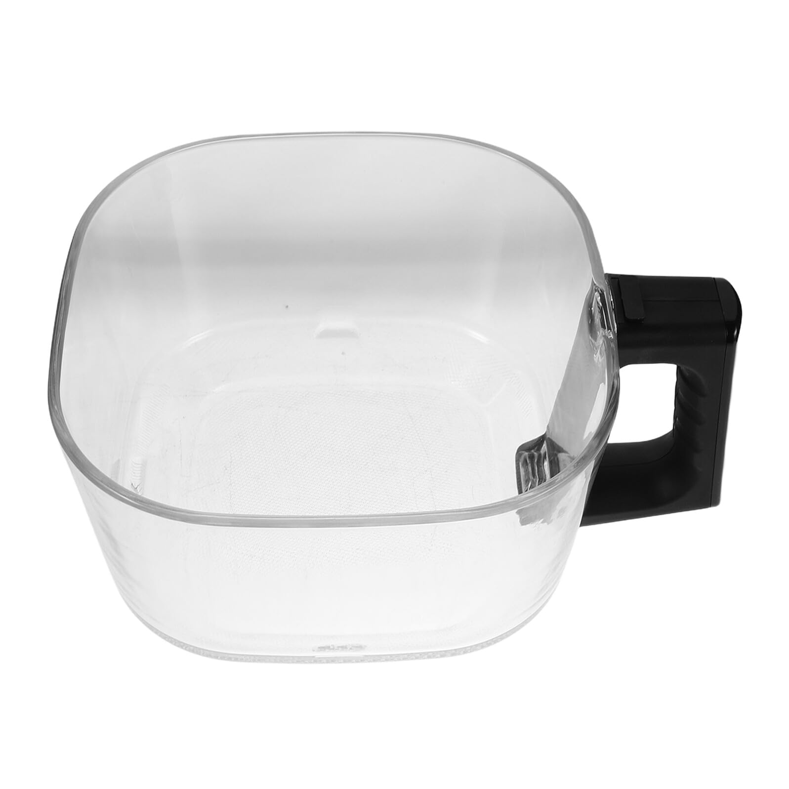 Cabilock Contenitore quadrato in vetro per friggitrice senza olio accessorio di ricambio padella interna design familiare per cucina domestica e riunioni