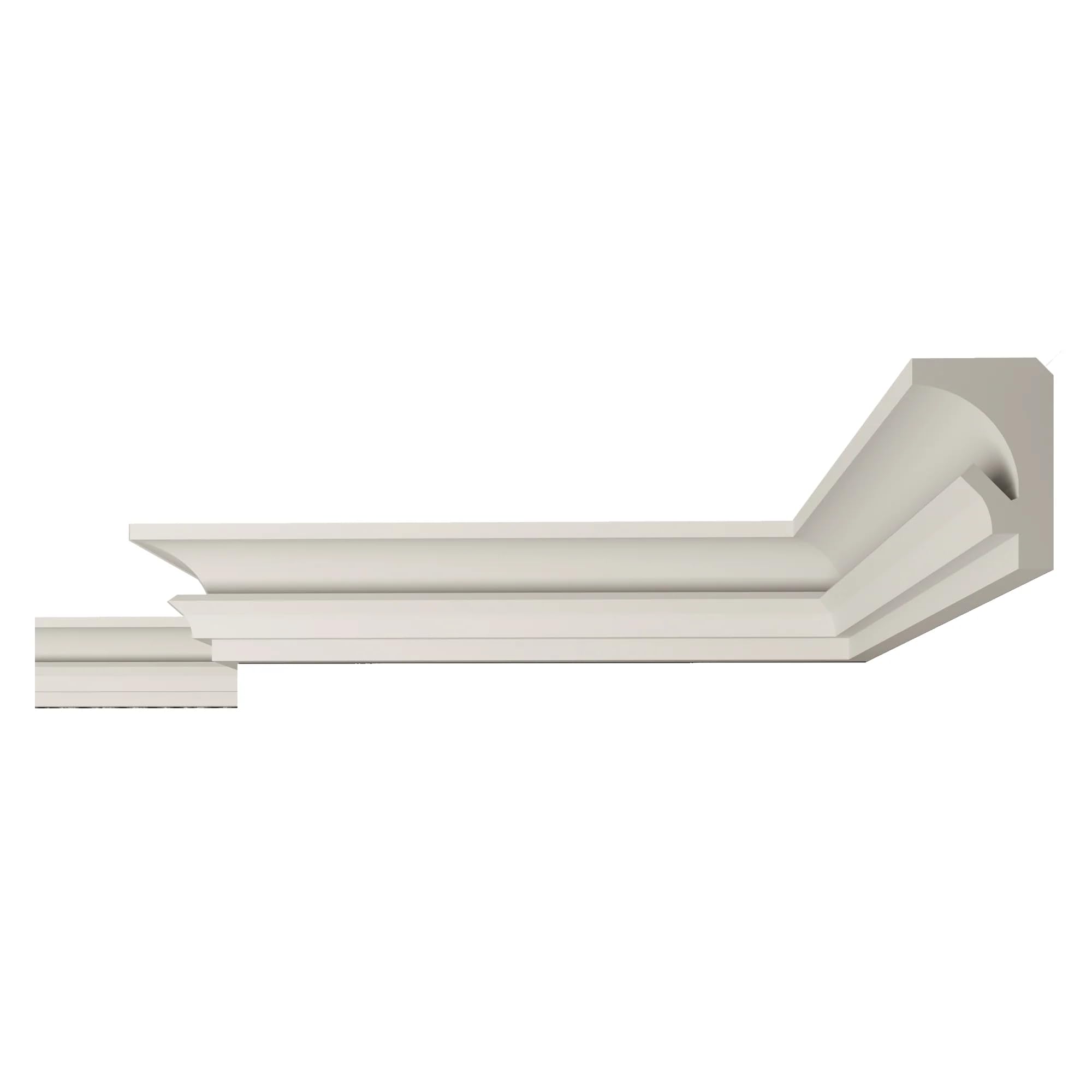FAST DECOR Premium LED Coving Cornice – Lightweight XPS Ceiling Moulding – Indirect LED Strip Lighting Ready – Paintable & Easy to Install, XPS (CLF20, 10m (5 Length))