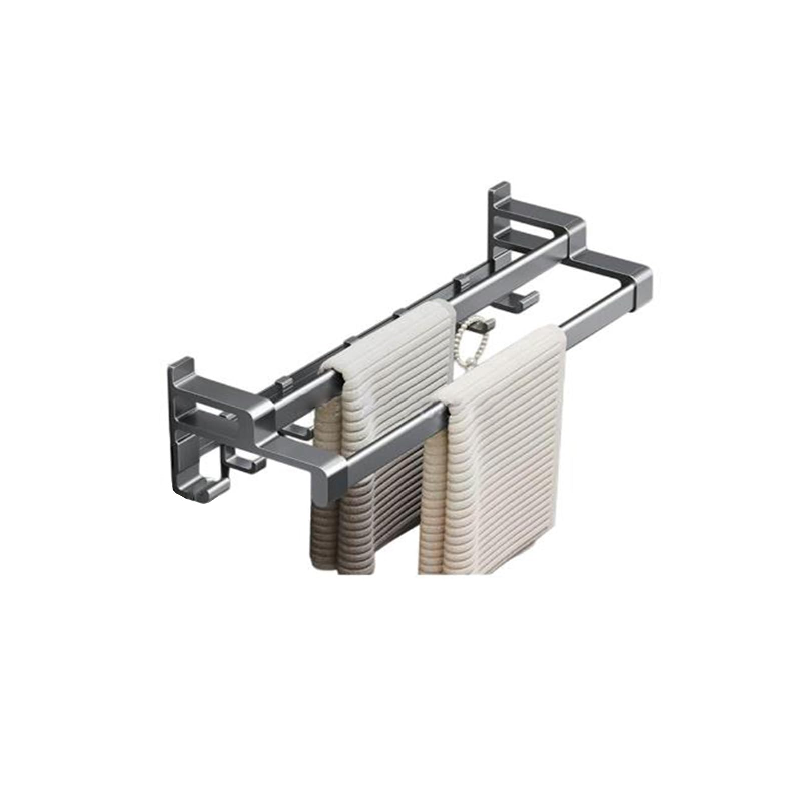 Porte serviette salle de bain sans perçage étagère murale 40cm