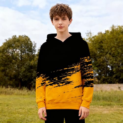 Image of Belovecol Boys Hoodies 3D Printed Hooded Sweatshirts with Pocket for 6-16Y