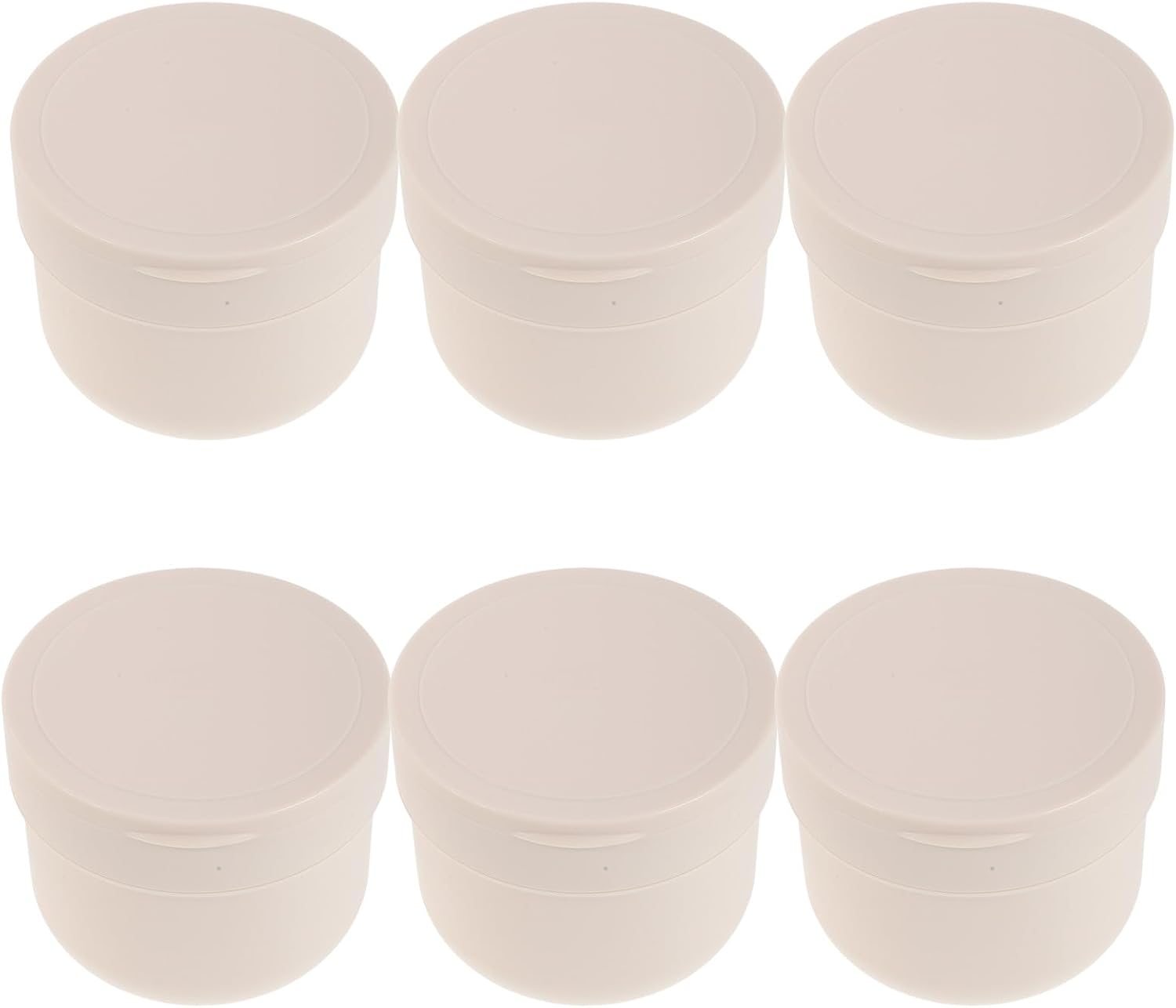 6pcs Ml Plastic Scrub Container with Lid and Spoon for Cream