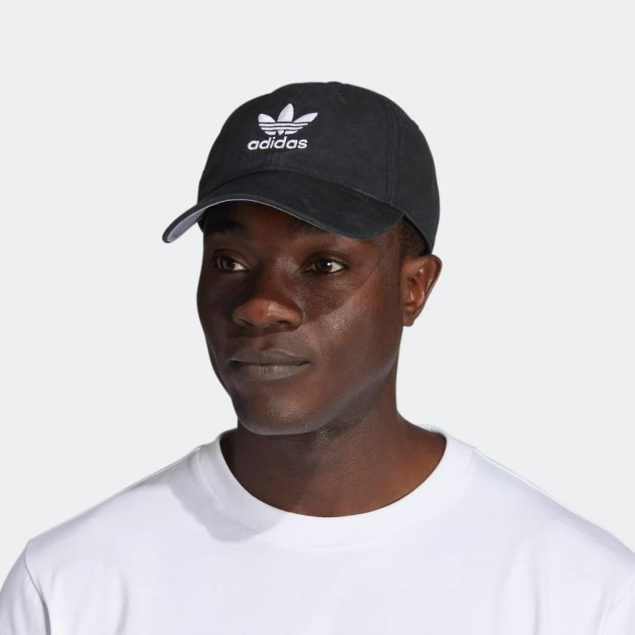 adidas Originals, Relaxed Strapback Hat (One Size, Black)
