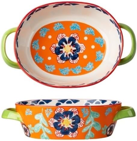 Lasagna Pans 800ML Ceramic Baking Dishes, Bakeware Sets with Handles, Lasagna Pan for, Cake, Kitchen, Microwave, Dishwasher Safe for Baking Cake