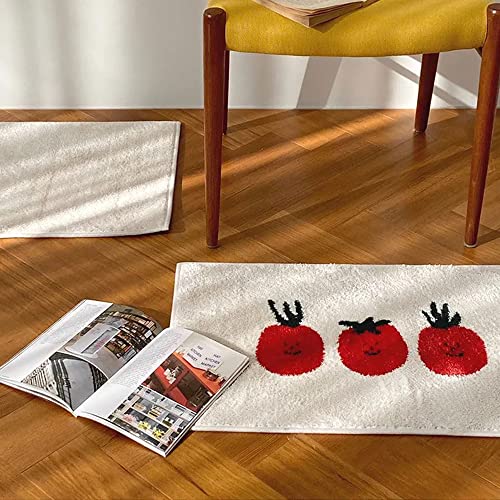 Tapis de bain tomate en microfibre lavable en machine dimensions 40x61 cm - 2