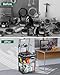 AHOWPD 3D Printer Stand with Filaments Storage - 3D Printer Table Filament Storage Rack Heavy Duty 3D Desk for Workshop Studio Office (Black)