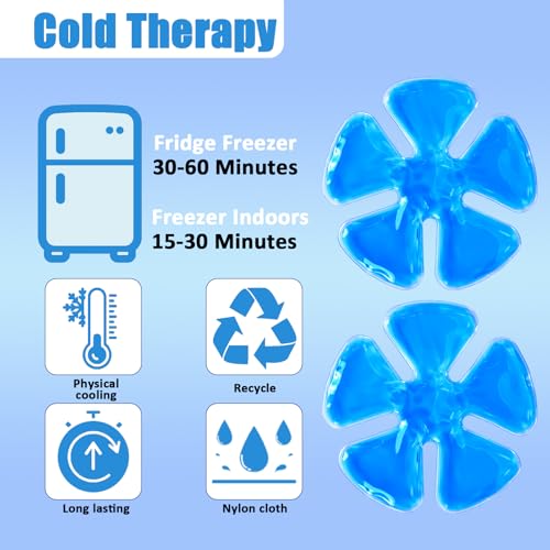 Image of Head Gel Ice Pack for Helmets,Head Gel Ice Pack, Helmet Ice Packs, Used for Catcher Helmets,Relieve Summer Heat and Keep Cool, Reusable Cooling Insert for Outdoor Sports, Riding (2PCS) (Blue 2)