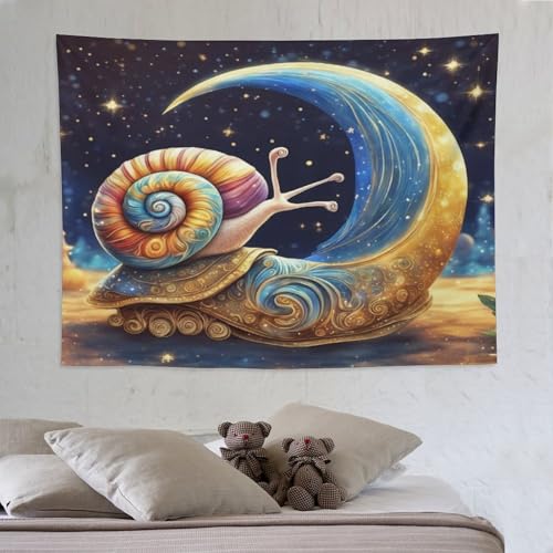 Tapisserie murale escargot mignon 3D grand format 150x200cm de maison