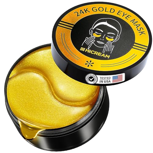 Golden Glow Under Eye Patches for Puffy Eyes – 60Pcs Eye Gels Rejuvenating Treatment for Dark Circles, Puffiness, Refreshing,Revitalizing Looks Less Tired
