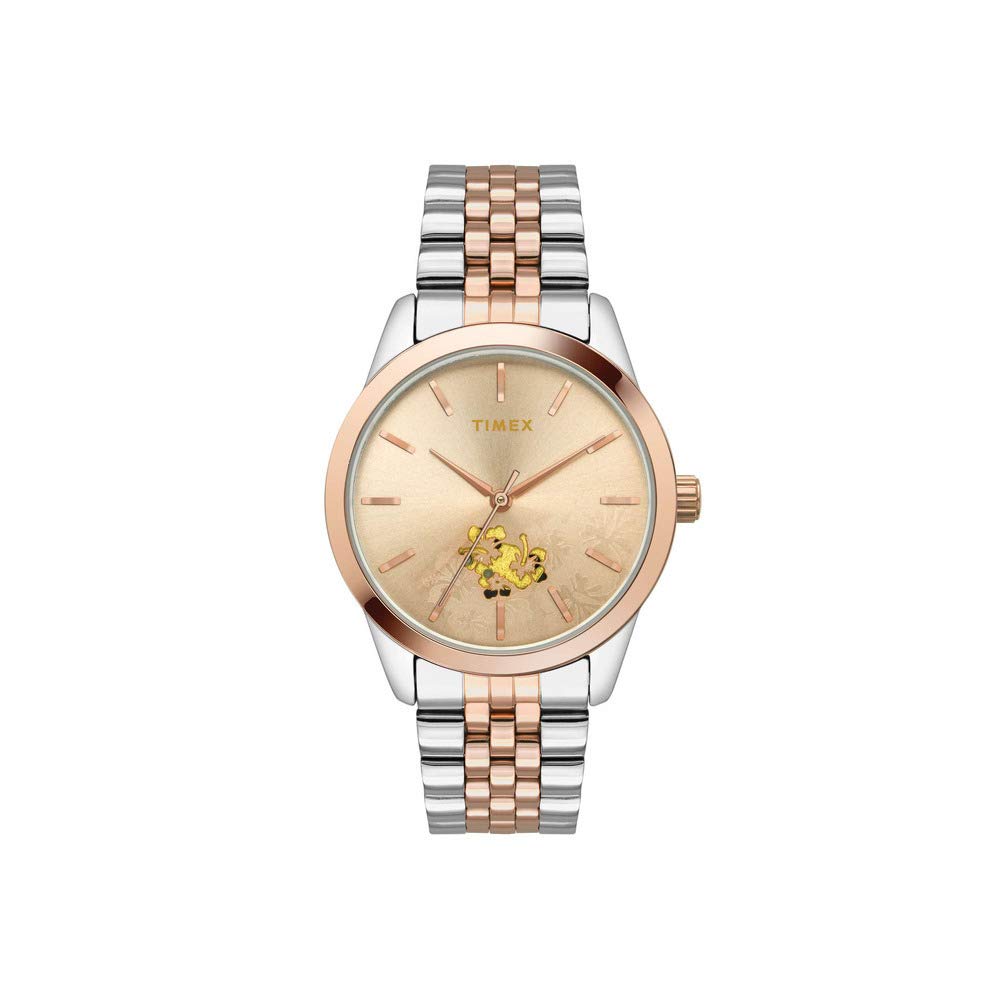 TIMEXFloral Fashion with Skeletal Cut-Out in Dial Analog Rose Gold Women's Watch