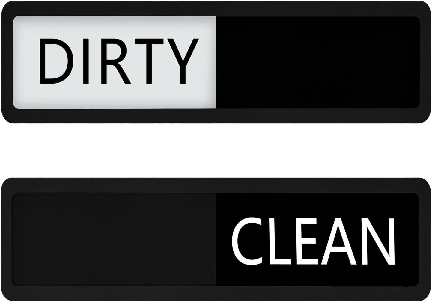 Kichwit Clean Dirty Dishwasher Sign Dishwasher Magnet, Works on All Dishwashers, 5.5 x 1.6 Inches, Black and White Kichwit Clean Dirty Dishwasher Sign Dishwasher Magnet, Works on All Dishwashers, 5.5 x 1.6 Inches, Black and White