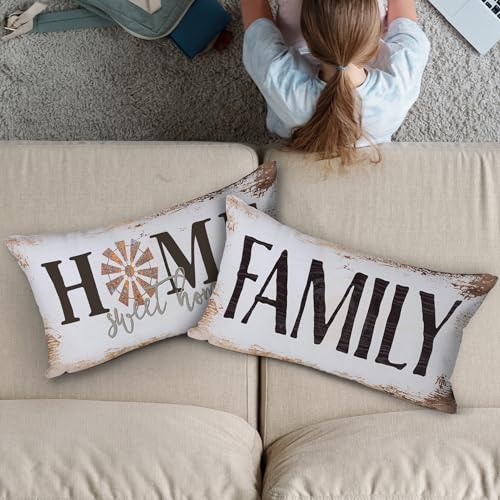 RB-Sweet-Home-Quotes-Family-Sentimental-Farmhouse-Throw-Pillow-Cover-Farm-Porch-Bench-Decor-Home-Decor-Housewarming-Gifts-12-x-20-Inch-Set-of-2-Flannel-Cushion-Cover-New-House-Bed-Sofa-Decor RB Sweet Home Quotes Family Sentimental Farmhouse Throw Pillow Cover Farm Porch Bench Decor Home Decor Housewarming Gifts 12 x 20 Inch Set of 2 Flannel Cushion Cover New House Bed Sofa Decor