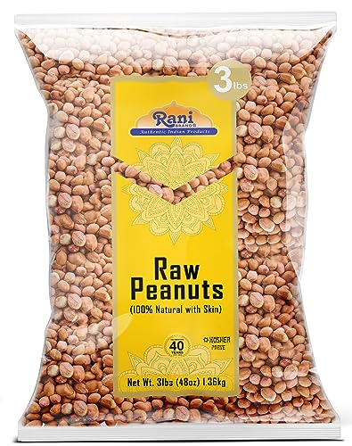 Rani Peanuts, Raw Whole With Skin (uncooked, unsalted) 48oz (3lbs...