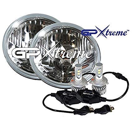 GP Xtreme Seal Beam Round 5.75" H651 H466 H4001 5506 H5006+ H4 9003 White LED CREE Headlight Headlam
