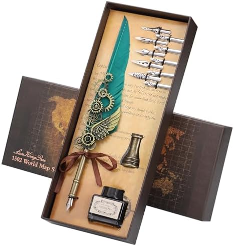 Lot De 2 Plumes D'oie 9,3 Pouces + 5 Pointes De Rechange – Calligraphie Et Signature