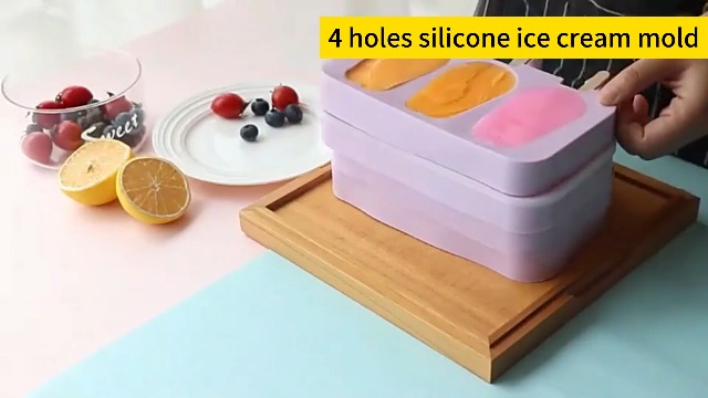 KUIRUNRX Moules à Glace Silicone 2 Pièces Avec Couvercles & 50 Bâtonnets - Popsicles Maison