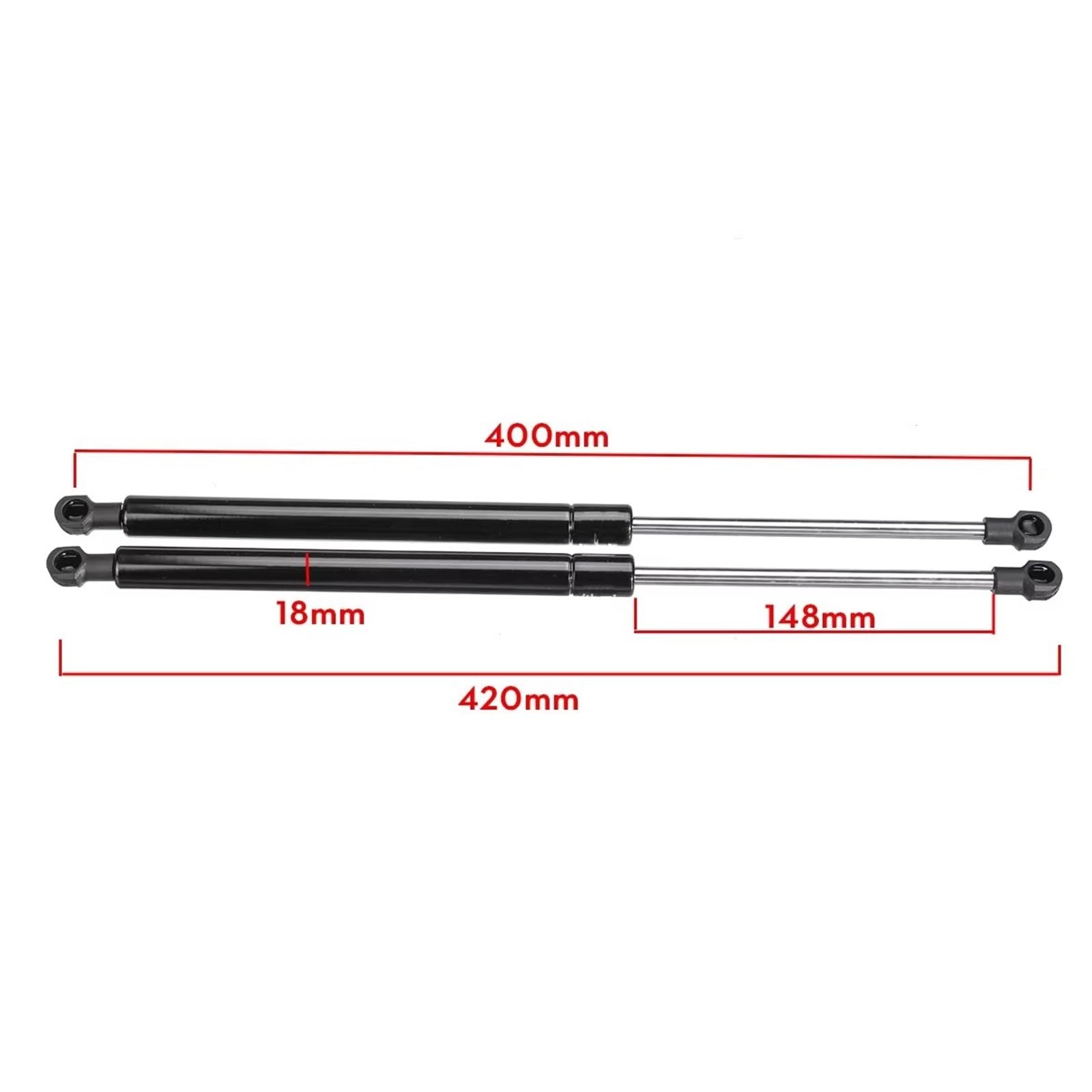 Verin Hayon 40cm 400mm 300N 2X Contrefiches À Gaz Verin Arriere