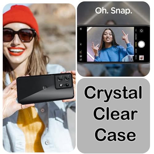 Image of A rtistque Hard Clear Back Cover Case for Motorola Edge 50 Pro 5G | Shockproof TPU | Acrylic Armor | Stylish Protective Design - Transparent