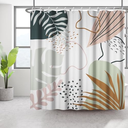 Bovlleetd 60x72in Abstract Plant Shower Curtain