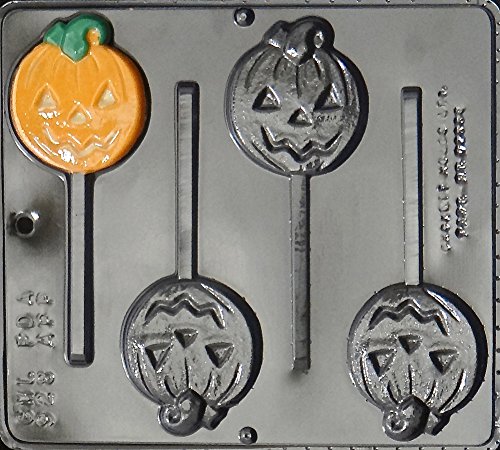 Candy Molds N More Pumpkin Jack O Lantern Lollipop Chocolate Candy Molds, Item 928