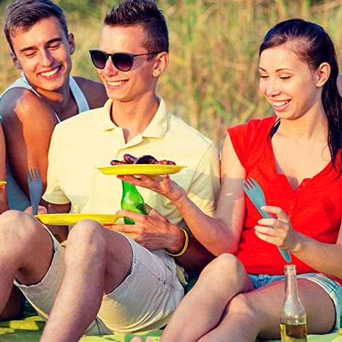 Set Posate Da Viaggio In Plastica - 2 Confezioni Con Custodia - Per Adulti - Rosa E Nero - Foto 5