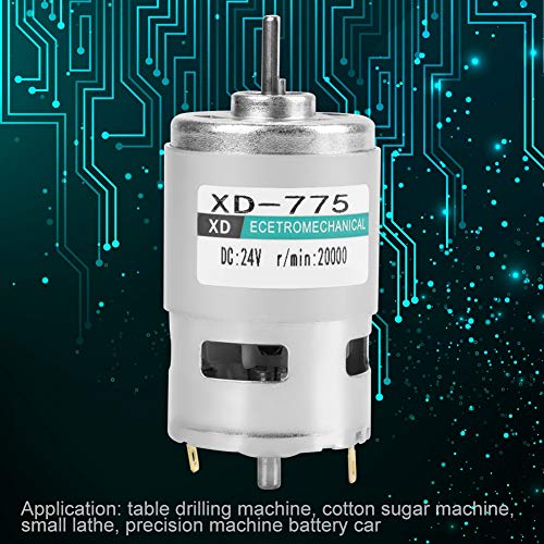 Motor de CC de bajo ruido XD-775 para proyectos estables a batería 6