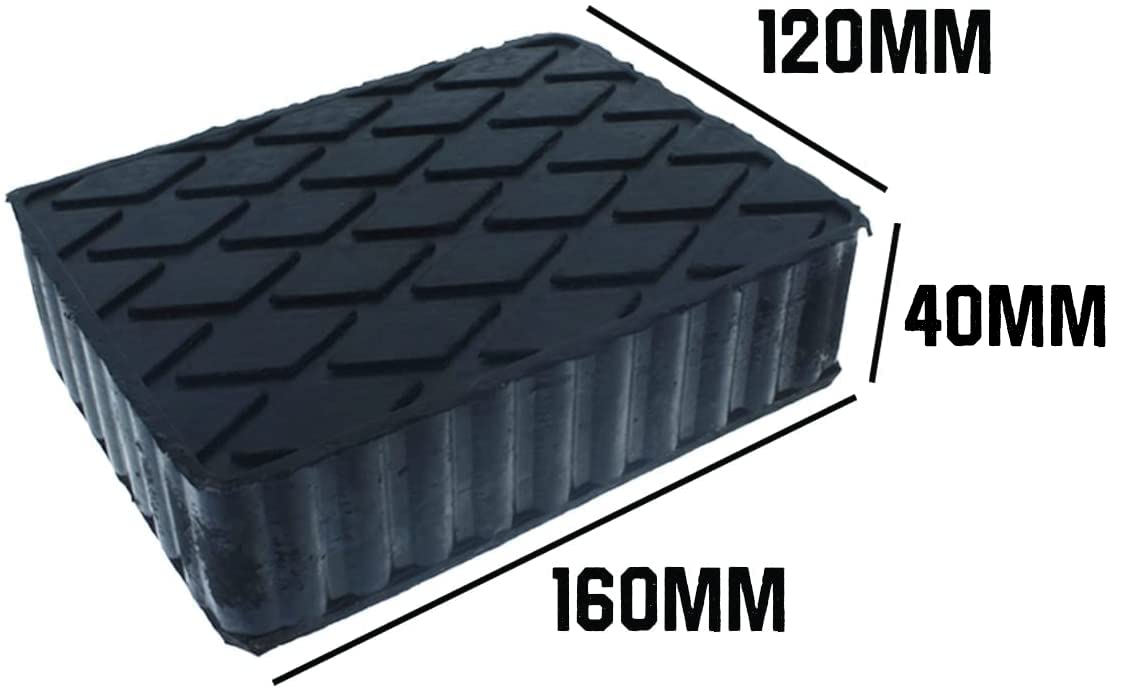 4 Stück Hebebühne Pad Gummipuffer Rechteck Kompatibel mit Ravaglioli Corghi OMCN (160 x 120 x 40 mm)