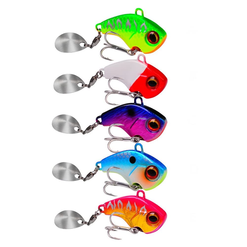 Nouvelles leurres de pêche rotatives en métal VIB, cuillères vibrantes, jigs 7g 10g 20g pour la pêche à la truite en hiver, leurres durs Pesca