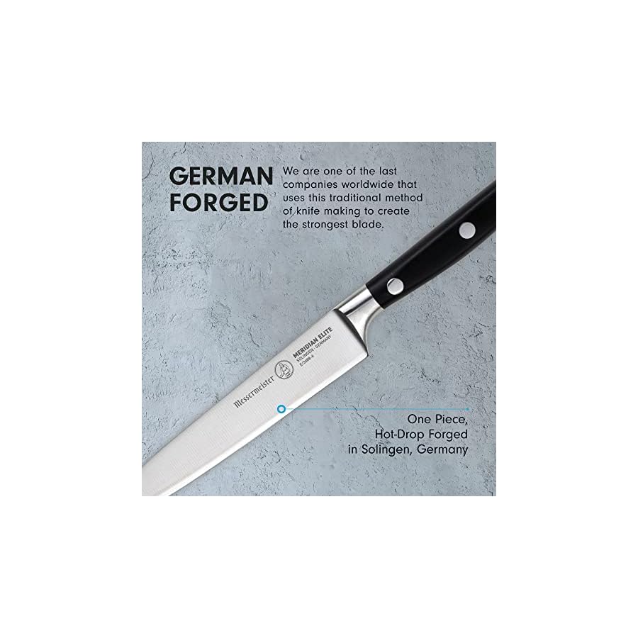 Messermeister-Meridian-Elite-5-Piece-Next-Level-Block-Set-Includes-Chefs-Utility-Paring-Knife-Fine-Steel-Knife-Block Messermeister Meridian Elite 5-Piece Next Level Block Set - Includes Chef’s, Utility, Paring Knife, Fine Steel + Knife Block