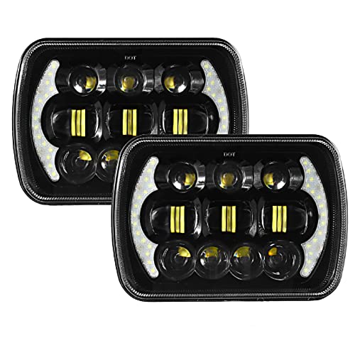 Auxbeam 5x7 LED Headlights H6054, DOT, DRL (2Pcs)