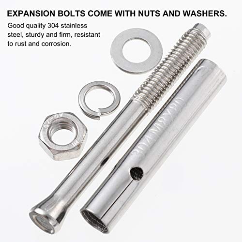 UKCOCO Parafusos de Expansão 10Pcs 304 de Aço Inoxidável Externo Sextavado Expansão Bucha Âncora de