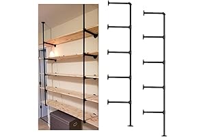 Industrial 5-Tier Vintage Wall Shelves