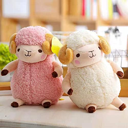 Simpatico Peluche Pecora Giocattolo Bambola Pecora Bianca Abbraccio Cuscino Camera Decor Bambola Animale Di Peluche Bambini/Coppie Regalo Di Natale Rosa 65 cm