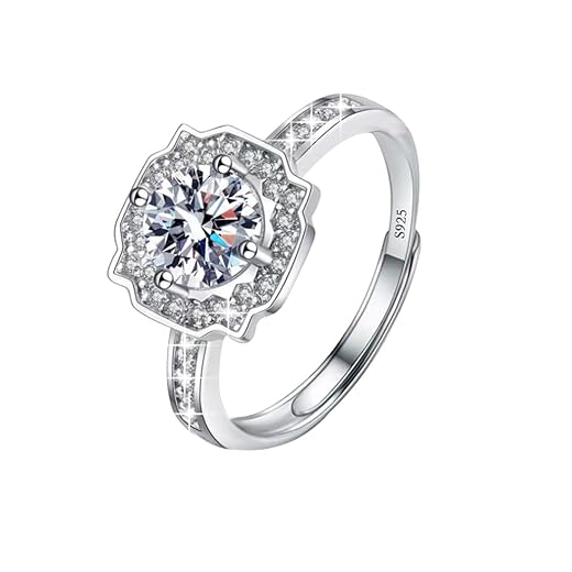 Moissanite Adjustable Engagement Ring