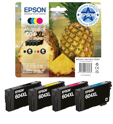 Epson 604XL Pineapple, Genuine Multipack, 4-colours Ink Cartridges