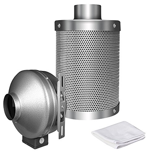 iPower 8 Inch 750 CFM Duct Inline Fan with 8 Inch Carbon Filter for Grow Tent Ventilation System with Pre-Filter iPower 8 Inch 750 CFM Duct Inline Fan with 8 Inch Carbon Filter for Grow Tent Ventilation System with Pre-Filter