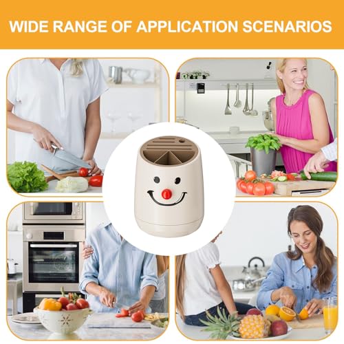 Mostrador de cocina organizado con almacenamiento compacto de cuchillos 5