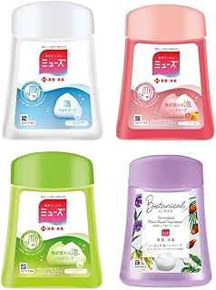 【医薬部外品】 MUSE ミューズ ハンドソープ 泡 詰め替えノータッチ 自動 ディスペンサー バラエティセット 4種 (オリジナル/グレープフルーツ/キッチン/ボタニカル 各250ml) 殺菌 消毒 除菌