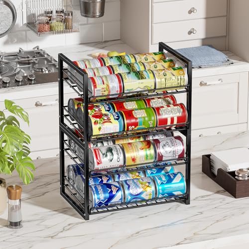 2-Tier-Stackable-Can-Organizer-2-Pack-Pantry-Can-Dispenser-Holds-Up-to-48-Cans-Metal-Wire-Basket-for-Canned-Food-Soda-Drinks-Black
