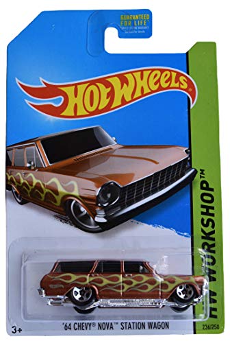 Hot Wheels 64 Chevy Nova Station Wagon 236/250 brown réplique miniature métal