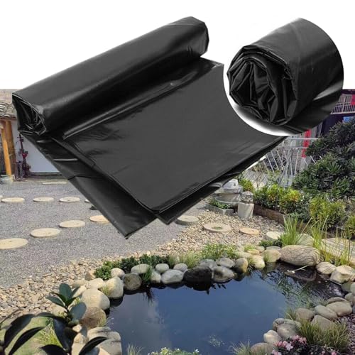 Revestimientos de estanque de polietileno de alta densidad de 20 mil impermeables, membrana preformada para estanques de peces al aire libre, jardines acuáticos y fuentes