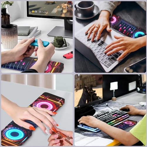 Image of Punk Acrylic Keyboard Wrist Rest - Compact 60% Keyboard- Mechanical Keyboards Ergonomic Palm Rest for Computer Keyboard,Anti-Slip Base,Wrist Pad for Laptop,Office & Home-Easy Typing